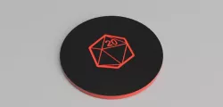 D20 THEMED DICE TRAY, 7 POCKETS