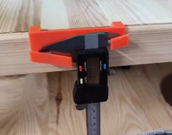 Digital caliper holder for Ikea Ivar shelf system.