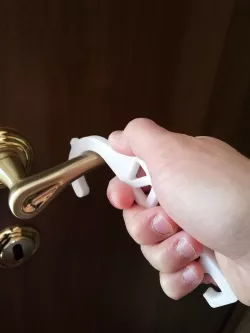Door opener, bags holder, buttons pusher and other