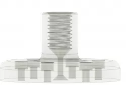 Dry-box filament pass through, with filter