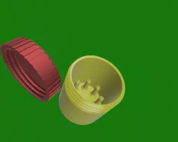Glass pipe cleansing screwtop container