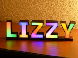 Glowing LED all alphabet letters and all numbers 6 cm high