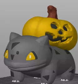 Halloween pumpkin Bulbasaur