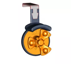 Headphone Holder with Cable Management Spool for Haworth Compose Cubicles - VERSION 2 