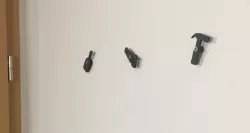 Hooks (hammer, saw, screwdriver)
