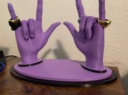 I Love You ASL Hand Ring Holder Stand Altar