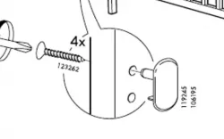 Ikea Sundvik baby bed screw cover 119245 106195