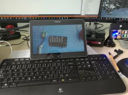 Keyboard phone/tablet stand