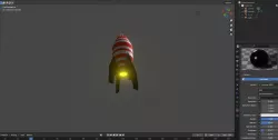 low poly rocket
