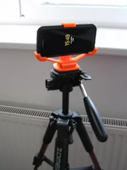 Phone holder for tripod