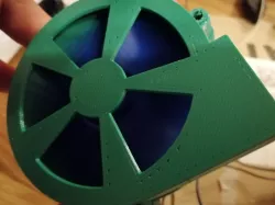 Radial fan with fan casing for small DC Motors (6-12V)
