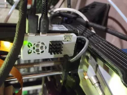 Raspberry Pi Zero 2 W Case with Heatsink & GPIO Cutouts (LED Power/Ground) for Prusa Mini