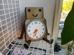 Robot desk clock