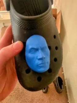 Rock Croc Charm (Rock's head to attach to a Croc)