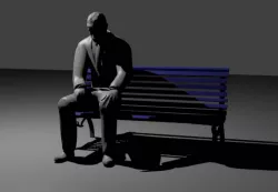 Sad Man Sitting