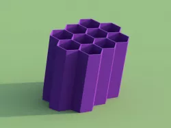 Sloped Hexagon Cable Cubby