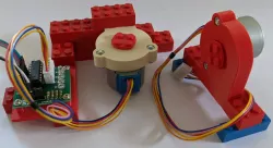 Stepper motor and controller LEGO + DUPLO connectors