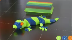 Striped lizard (multi-material)