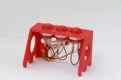 Three 24mm Button freestanding mount with perma-proto