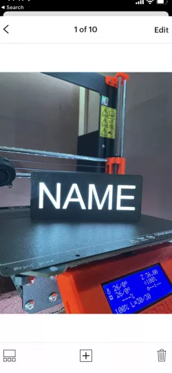 3d Printed Word/Name Box