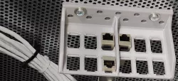 Blank patch panel holder for 12 LAN network cable connectors