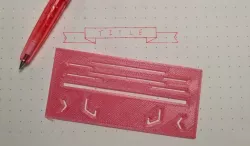 BuJo Bullet Journal Title Flag Stencil Template by Billie Ruben