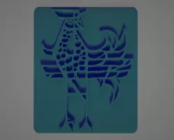 Celestino Piatti's Rooster magnet & keychain