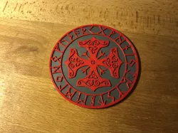 Coaster Celtic Rune Compass