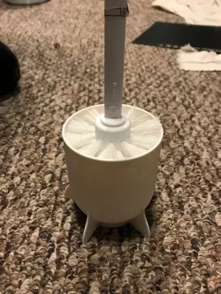 Crapper rocket toilet bowl brush holder