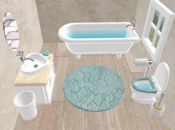 Dollhouse bathroom set