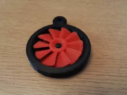Fan And Cog Key Ring