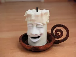 Funny Cartoon Christmas Candle ( no 4 of 4)
