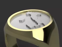 Gold Ring - EU countries Stones Remix