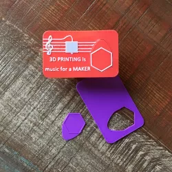 Guitar pick printed card + CAD