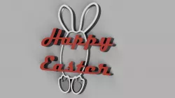 Happy Easter text decoration Frohe Ostern