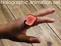 Heartbeat. Children's jewelry with holographic animation