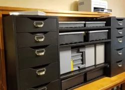 Ikea ALEX organizer with shelves for storage boxes