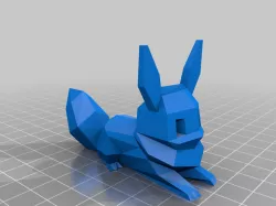 Low Poly Eevee Lying Down