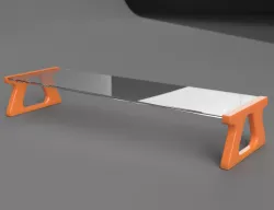 Monitor Stand from IKEA BESTA glass shelf