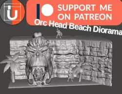 Orc Head Beach Diorama