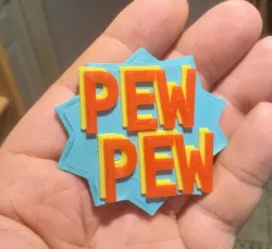 Paintball badge - PEW PEW