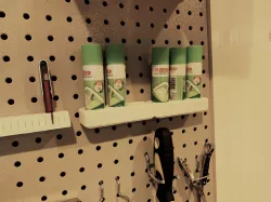 Pegboard holder for glue sticks