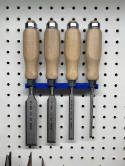 Pegboard holder for Narex chisels