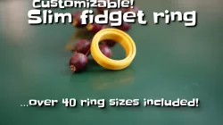 Print-in-place slim fidget ring