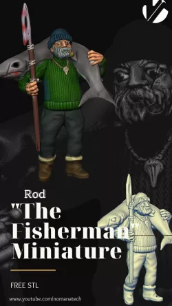 Rod the Fisherman Miniature
