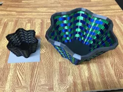 Sine Wave Woven Basket