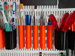 Small narrow cup for Elfa pegboard