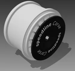 Speedline wheel + brake vent for RC 1/5 (Lancia Delta wheel)
