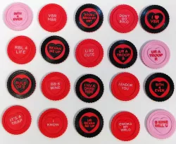 Star Wars Themed Valentine Conversation Heart Fidget Coins
