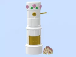 Tiled Stove with and without rose decoration
